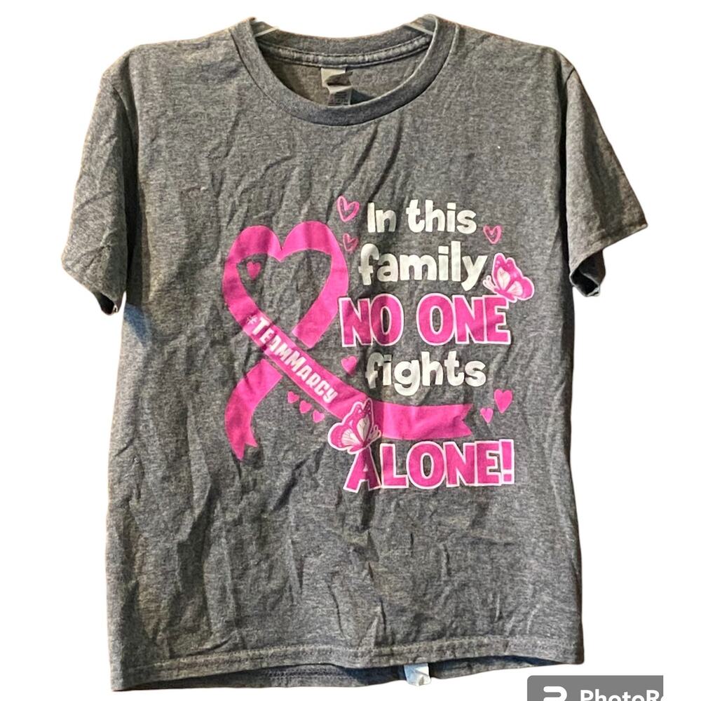 Gildan tShirt Youth S Cancer Awareness Comfort Lightweight Modest Graphic Casual